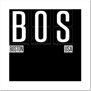 BOS - Boston USA Airport Code Souvenir or Gift Shirt Apparel Posters and Art